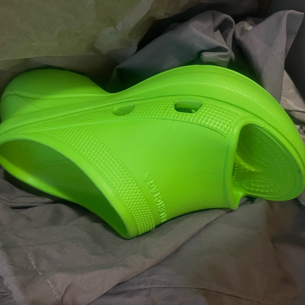 Green balenciaga sandals